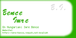 bence imre business card